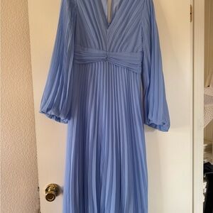 Banana Republic Baby Blue Pleated Spring Dress size 0 with tags!